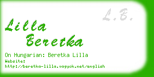 lilla beretka business card